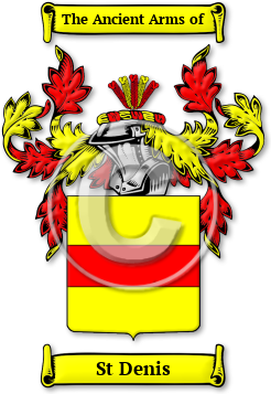 St Denis Family Crest Download (jpg) Legacy Series - 150 DPI